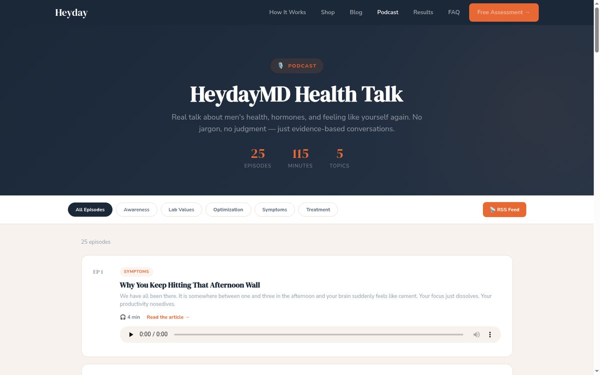 HeydayMD Health Talk podcast